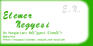 elemer negyesi business card